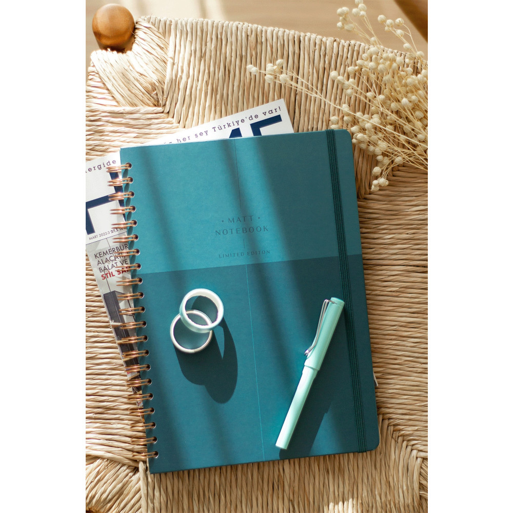 Matt Notebook 20x28 Cm A4 Lastikli Spiralli Sert Kapak Not Defteri Çizgili Defter Fiyatı