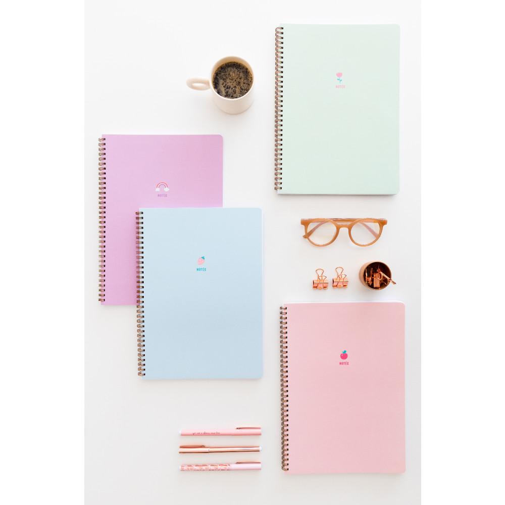 Matt Notebook A4 Spiralli Okul Defteri 80 yaprak 4lü Set - Kareli Defter Fiyatı