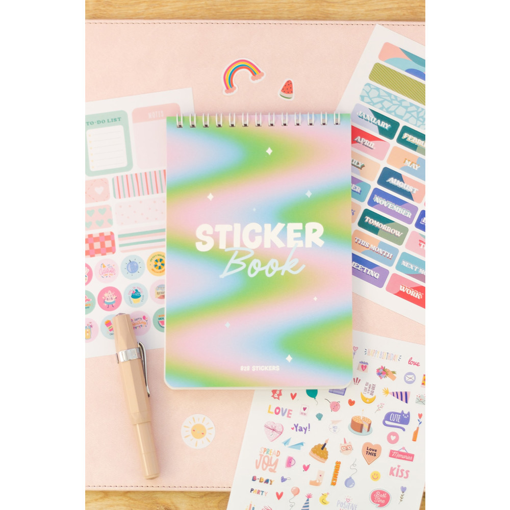 Matt Notebook Sticker Book 828 Adet Renkli Etiket Defteri Defter Fiyatı