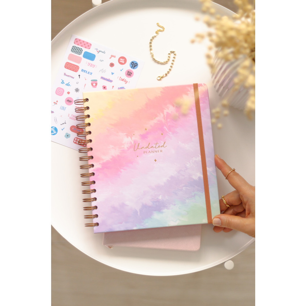 Matt Notebook Süresiz Planlayıcı Kare Ajanda Gökkuşağı Ajanda Fiyatı