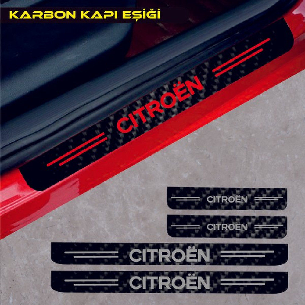 Matte Black Citroen Bx Karbon Kapı Eşiği Sticker - Standart Oto Boyaları Fiyatı