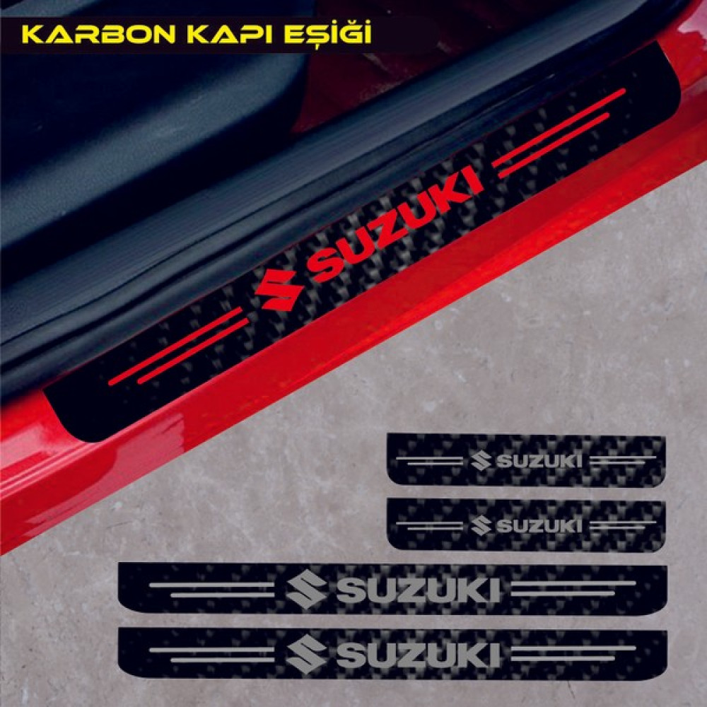 Matte Black Suzuki Karbon Kapı Eşiği Sticker - Standart Oto Boyaları Fiyatı