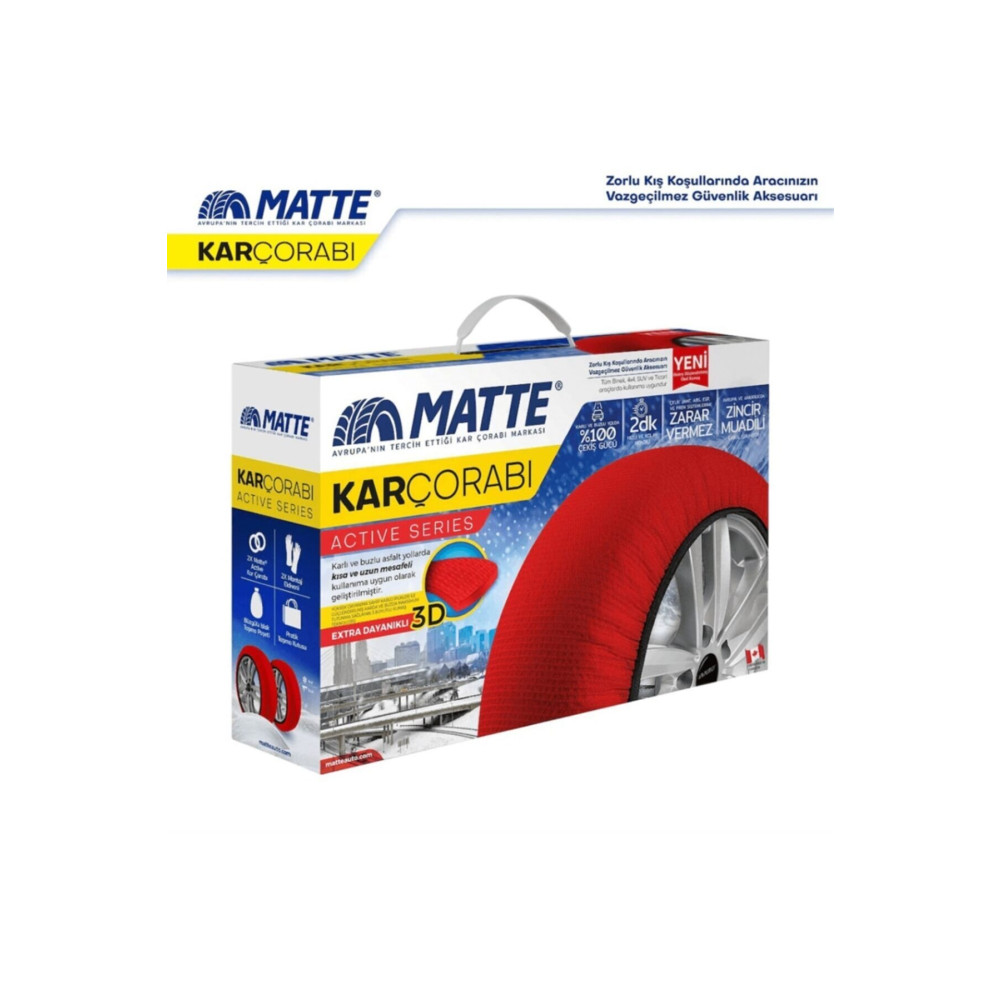 Matte Kar Çorabı - Active Series S Beden Lastik Zinciri Fiyatı