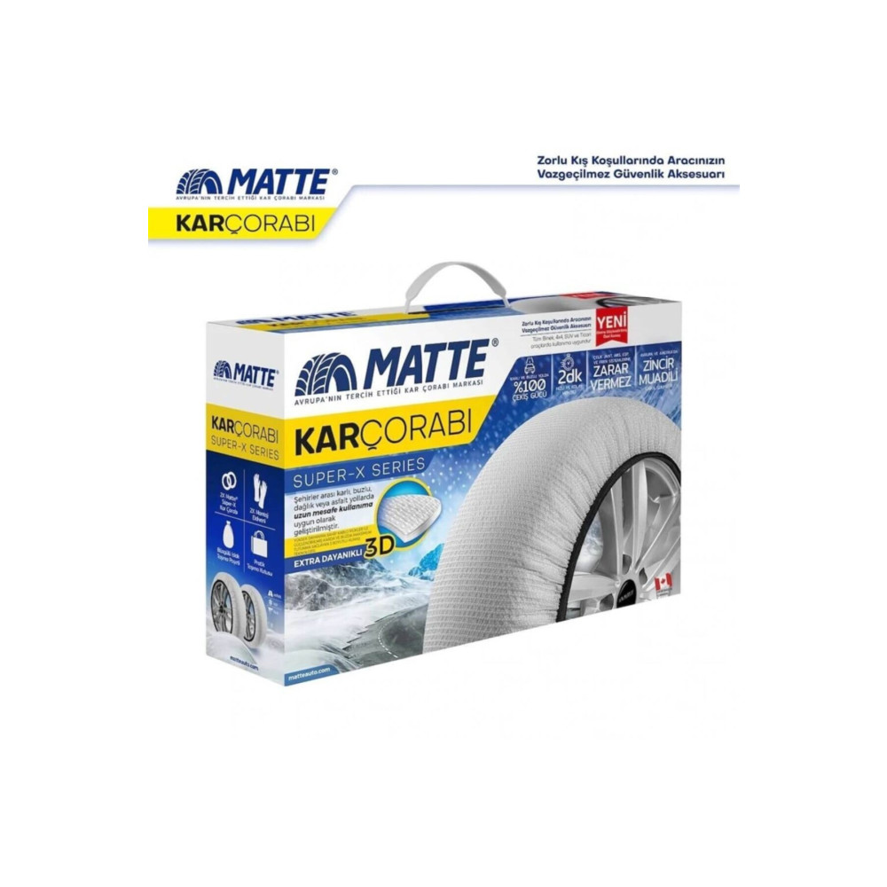 Matte Kar Çorabı - Super X Series S Beden Lastik Zinciri Fiyatı