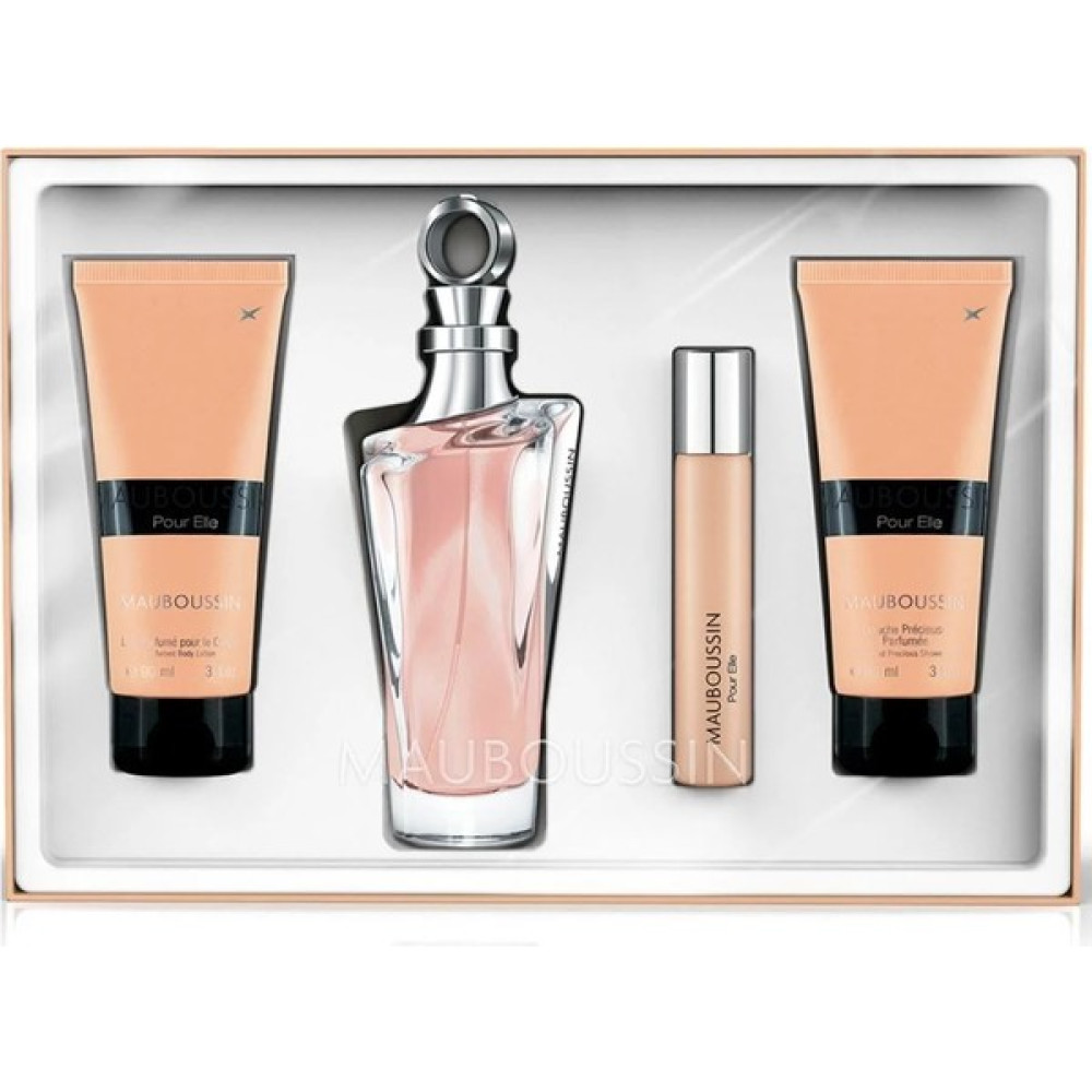Mauboussin Pour Elle Edp 100 Ml + Duş Jeli 90 Ml + Vücut Losyonu 90 Ml + Edp 20 Ml Kadın Parfüm Seti Erkek Parfümleri Fiyatı