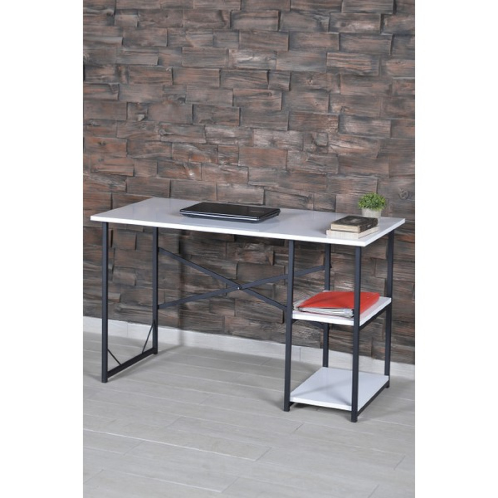 Mavera Home Metal Çalışma Masası Ofis Bilgisayar Laptop Masası - Y: 73 cm D: 60 cm G: 120 cm - Beyaz Çalışma Masası Fiyatı