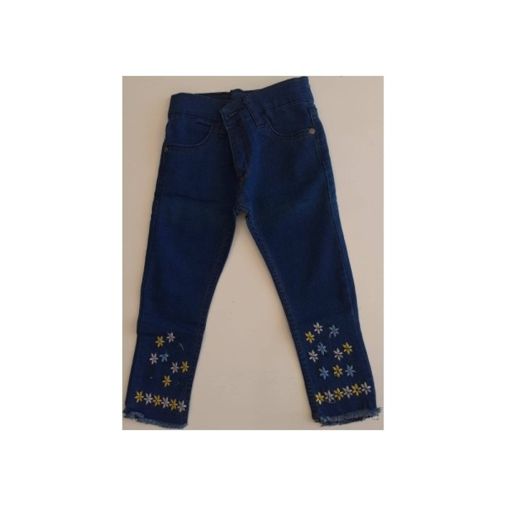 Mavera Paça Püsküllü Çiçek Desenli Kot Rengi Pantolon Bayan Jeans / Kot Pantolon Fiyatı