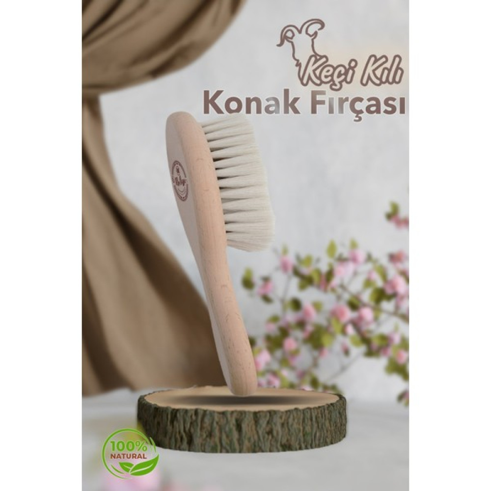 Mavessa %100 Doğal Keçi Kılı Extra Yumuşak Bebek Saç Fırçası - Konak Tarağı (Mini Boy) Bebek Saç Fırça-Tarak Fiyatı