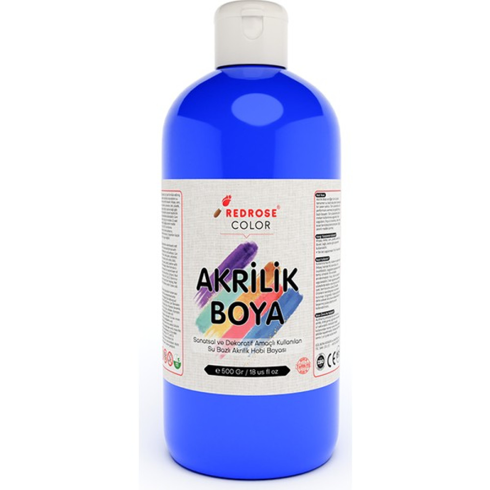Mavi Akrilik Boya 500 gr Sanatsal, Dekoratif, Hobi Amaçlı, Canlı Renkler Akrilik Boya Fiyatı