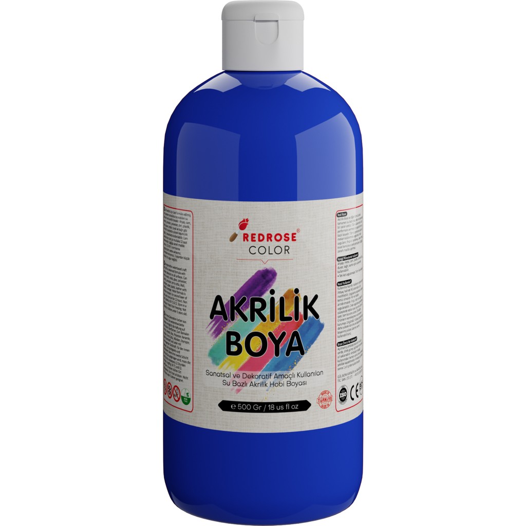 Mavi Akrilik Boya 500 gr Sanatsal, Dekoratif, Hobi Amaçlı, Canlı Renkler Akrilik Boya Fiyatı