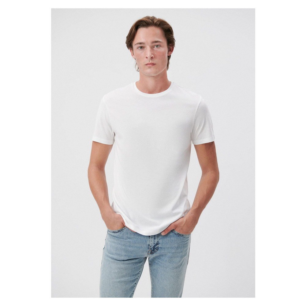 Mavi Beyaz Basic Tişört Slim Fit / Dar Kesim S Beden Bayan T-shirt Fiyatı