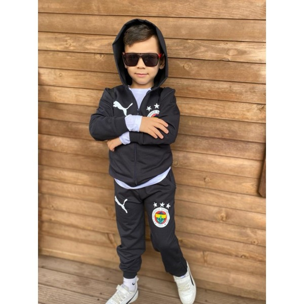 Mavi Boncuk Kids Çocuk Taraftar Fenerbahçe Eşofman Takımı Çantalı Erkek Çocuk Giyim Takımı Fiyatı