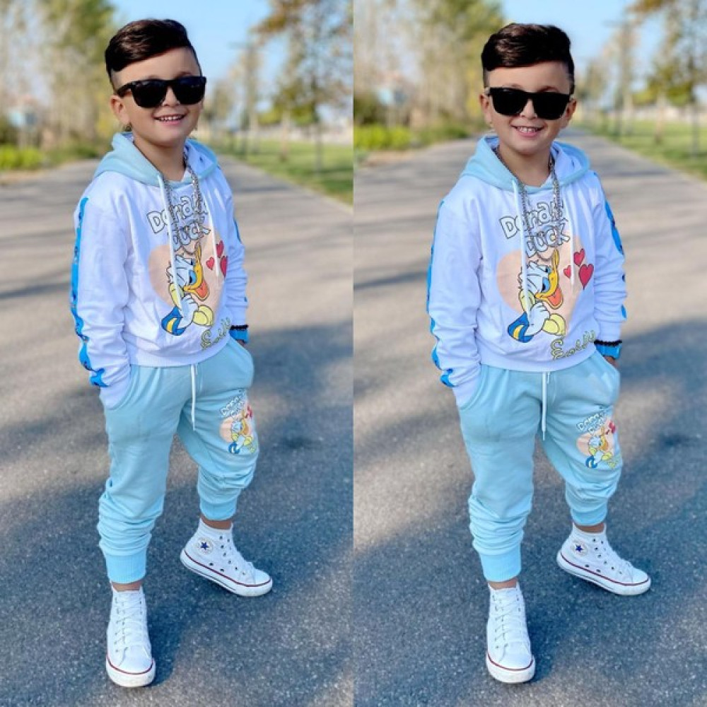 Mavi Boncuk Kids Donald Duck Erkek Kopüşonlu Eşofman Takımı Erkek Çocuk Giyim Takımı Fiyatı