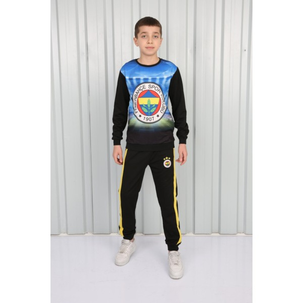 Mavi Boncuk Kids Fenerbahçe Dijital Baskılı Taraftar Çocuk Takım Erkek Çocuk Giyim Takımı Fiyatı