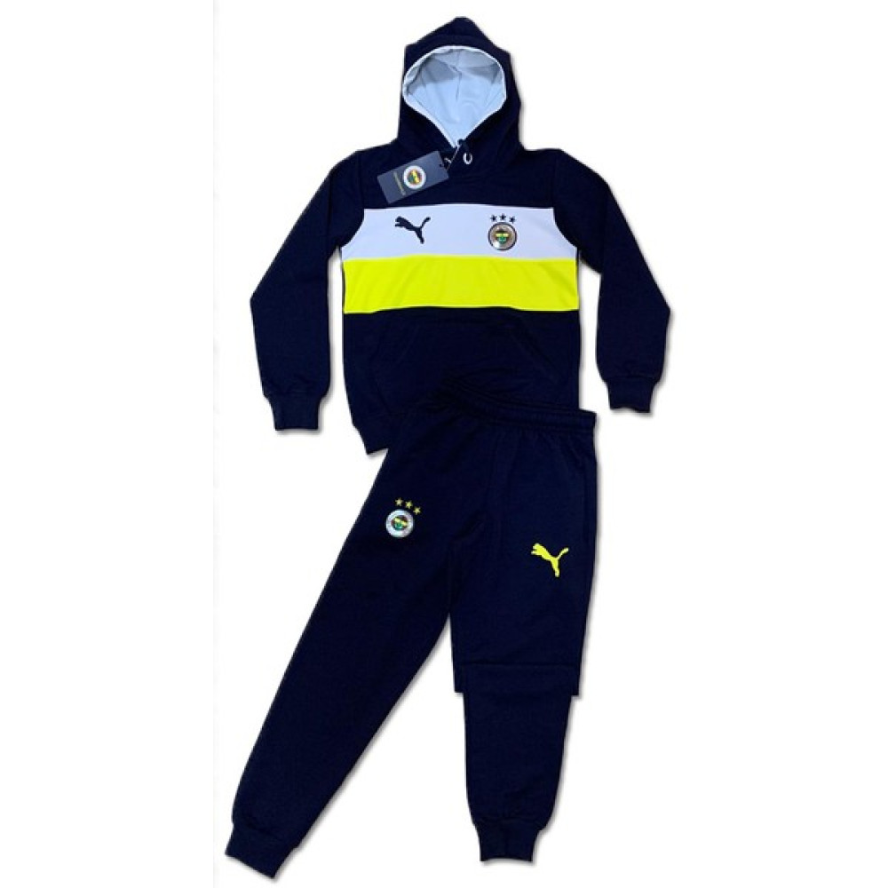 Mavi Boncuk Kids Fenerbahçe Siyah Kapşonlu Alt Üst Sweat Takım Erkek Çocuk Giyim Takımı Fiyatı