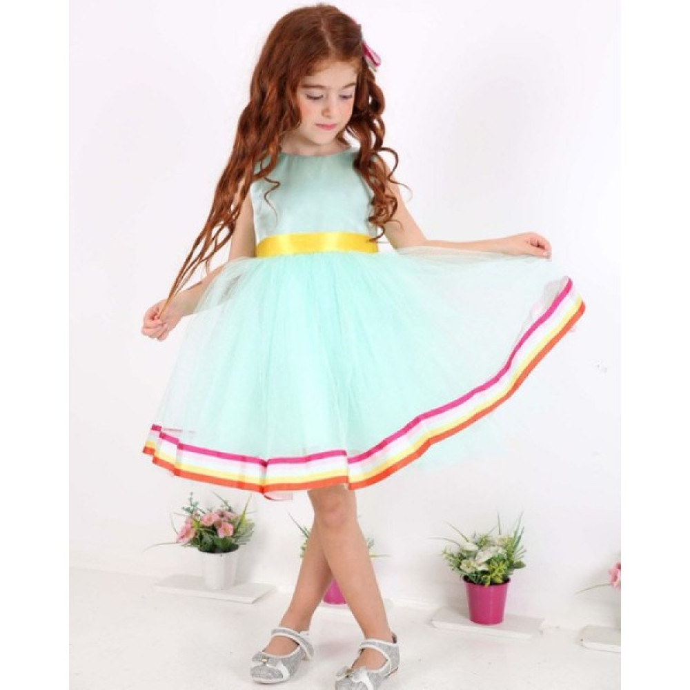 Mavi Boncuk Kids Yeşil Elbise Kız Çocuk Kız Çocuk Elbise Fiyatı