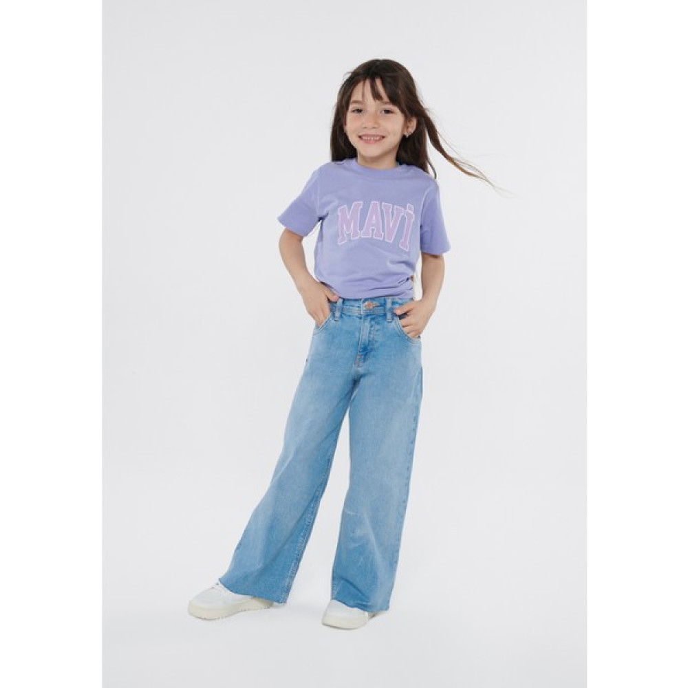Mavi Çocuk Mavi Logo Baskılı Mor Tişört 7610109-70541 Kız Çocuk T-shirt Fiyatı