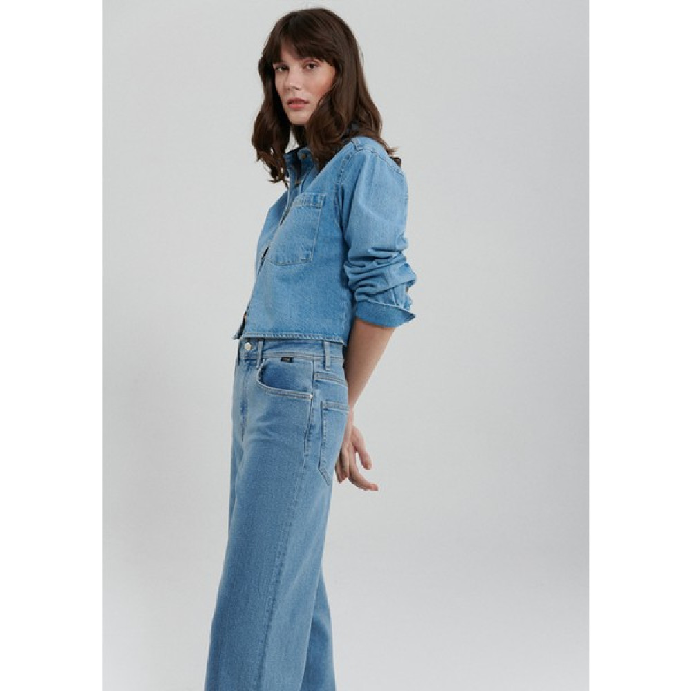 Mavi Crop Denim Gömlek 1210674-80195 Kadın Gömlek Fiyatı