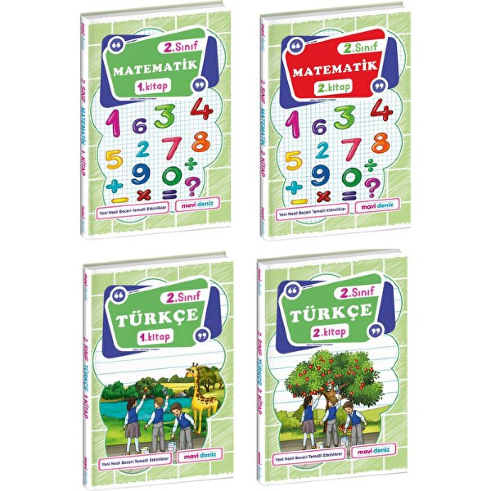 Mavi Deniz 2. Sınıf Matematik Türkçe 1. ve 2. Kitap Seti Yeni 2022 Kaynak Kitapları Fiyatı