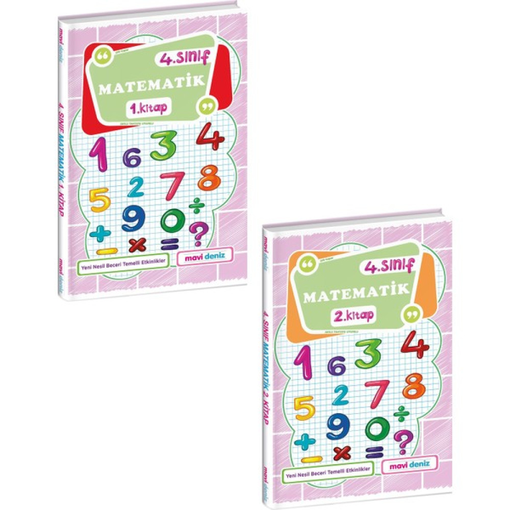 Mavi Deniz 4. Sınıf Matematik 1 ve 2. Kitap Seti Yeni 2022 Kaynak Kitapları Fiyatı
