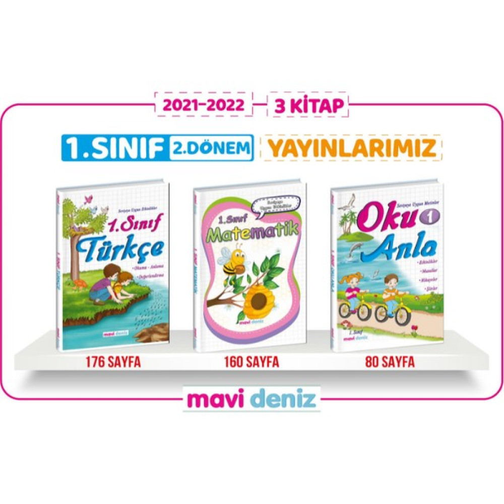 Mavi Deniz Yayınları 1. Sınıf 2. Dönem 3 Kitap Set Kaynak Kitapları Fiyatı