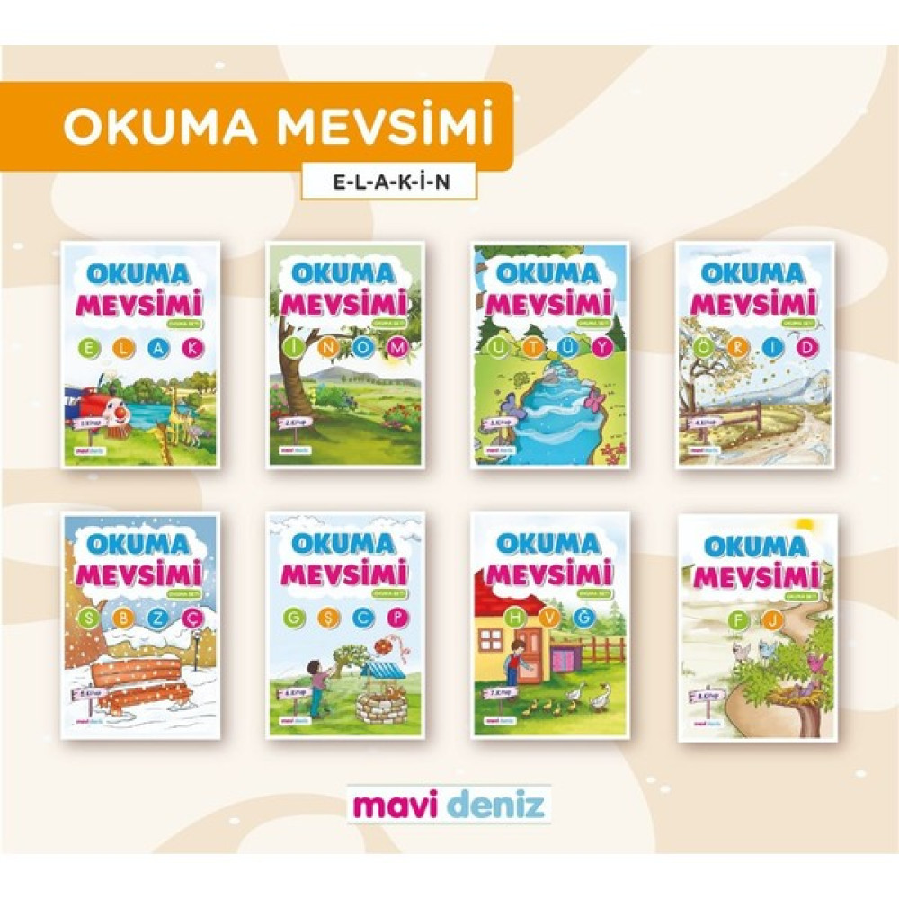 Mavi Deniz Yayınları 1.sınıf Okuma Mevsimi Yeni Başlayanlar Için 8 Kitap Elakin Tüm Dersler Fiyatı
