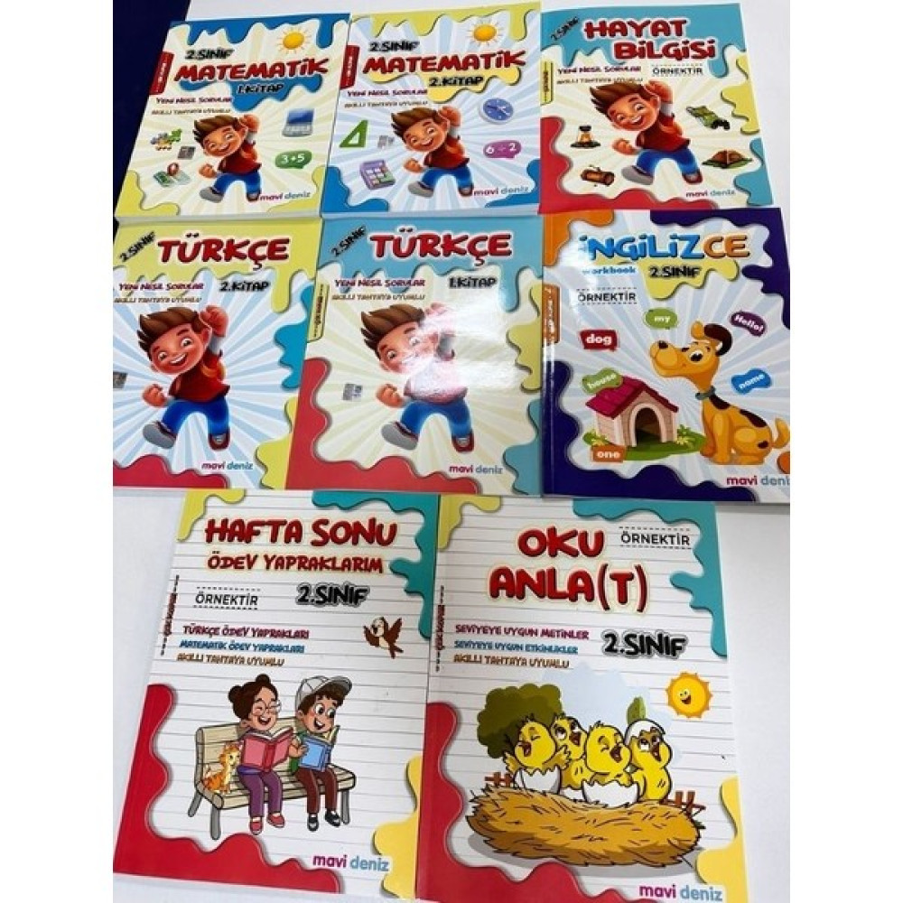 Mavi Deniz Yayınları 2. Sınıf Set 2024 (8 Kitap) Tüm Dersler Fiyatı