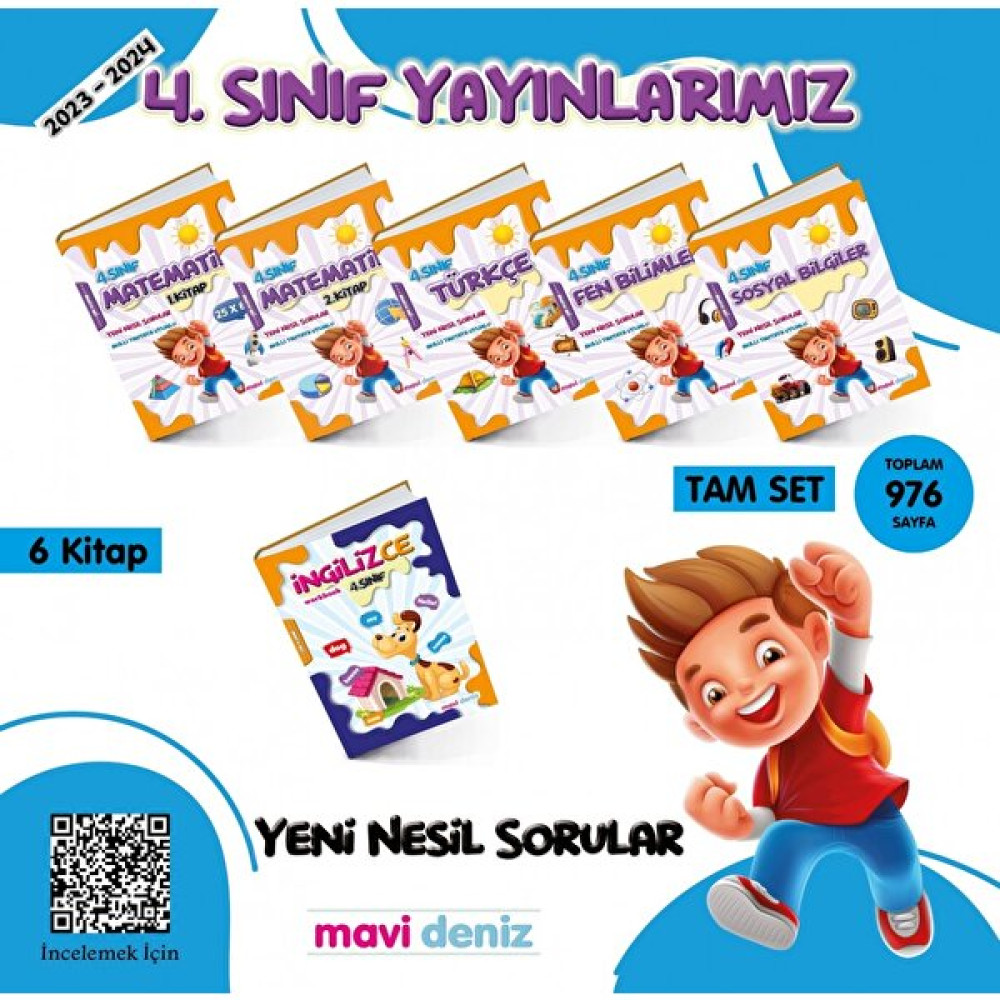Mavi Deniz Yayınları 4.sınıf Etkinliklerle Çalışma Yaprakları Tam Eğitim Seti 2023/202 Tüm Dersler Fiyatı