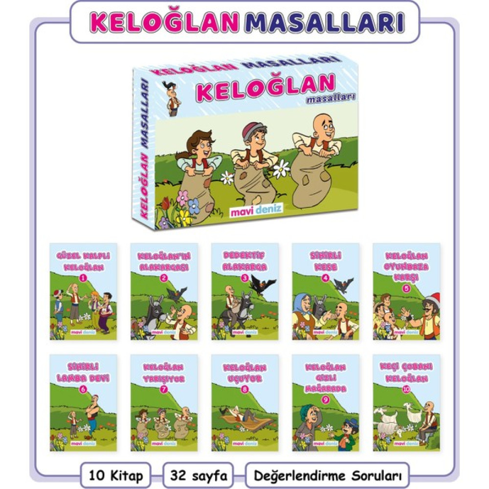 Mavi Deniz Yayınları Mavi Deniz Keloğlan Masalları 10 Kitap Set Kaynak Kitapları Fiyatı