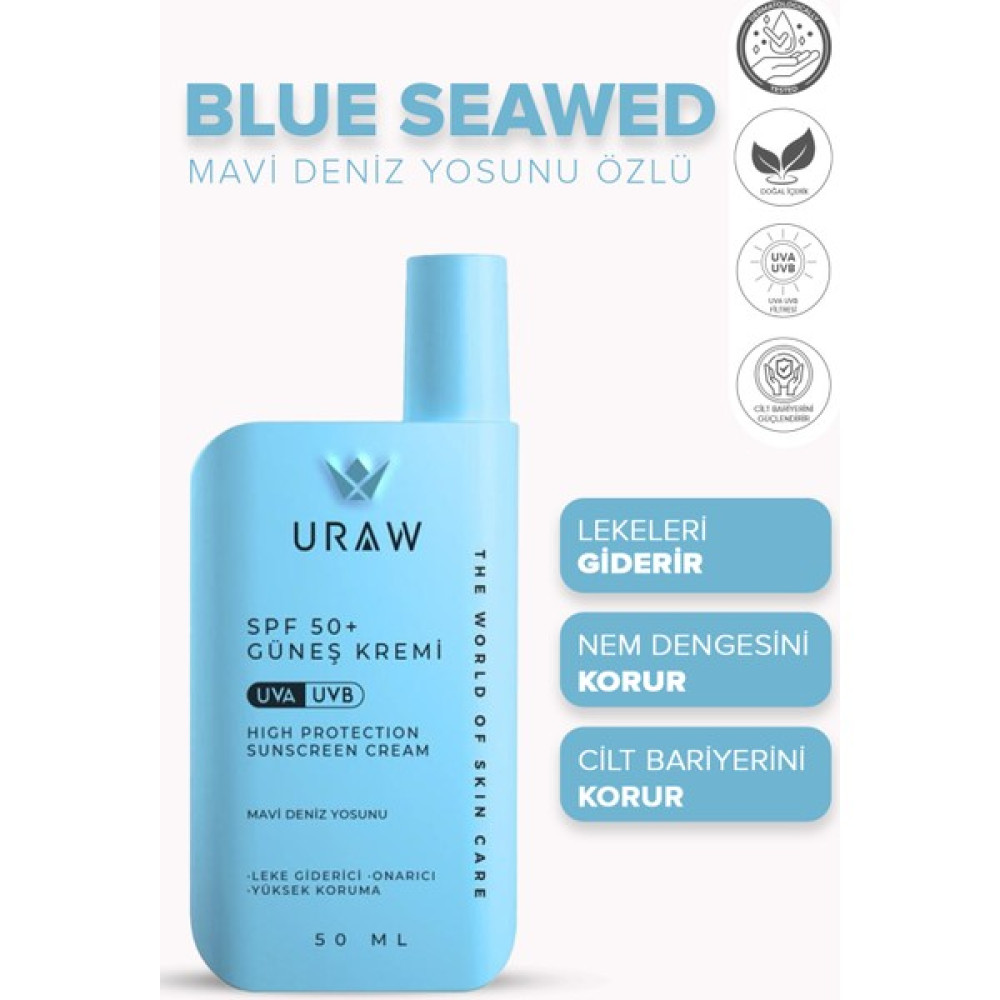 Mavi Deniz Yosunu F Vitamini Güneş Kremi ( Blue Seaweed ) 50 ml Güneş Kremleri ve Losyonları Fiyatı