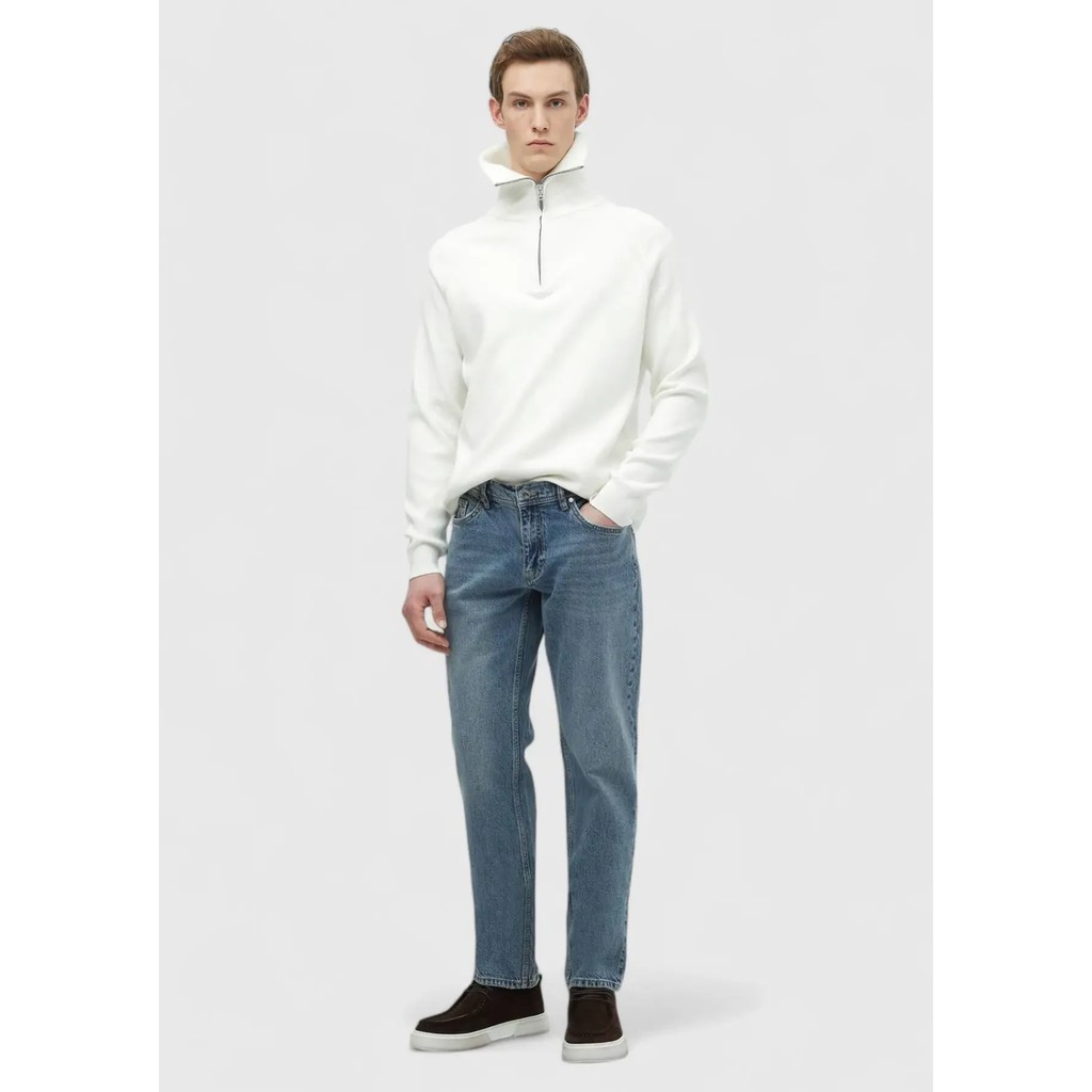 Mavi Düz Loose Fit Denim Pamuk Karışımlı Pantolon Giyim & İç Giyim Fiyatı