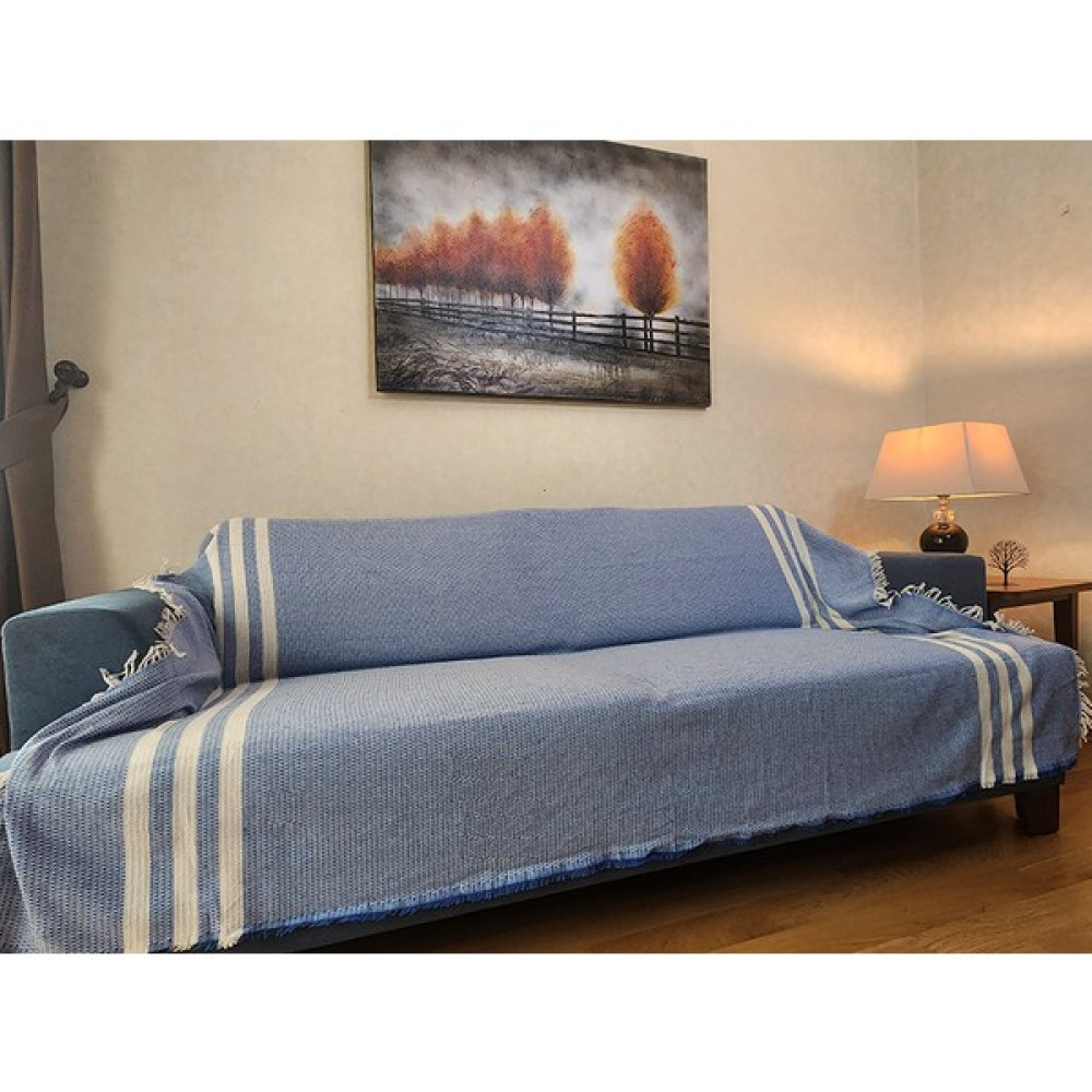 Mavi Ihlamur Koltuk/çek-Yat Örtüsü, Koltuk Şalı 170 x 210 Mavi - 170 x 210 cm - Açık Mavi Koltuk & Kanepe Örtüsü Fiyatı