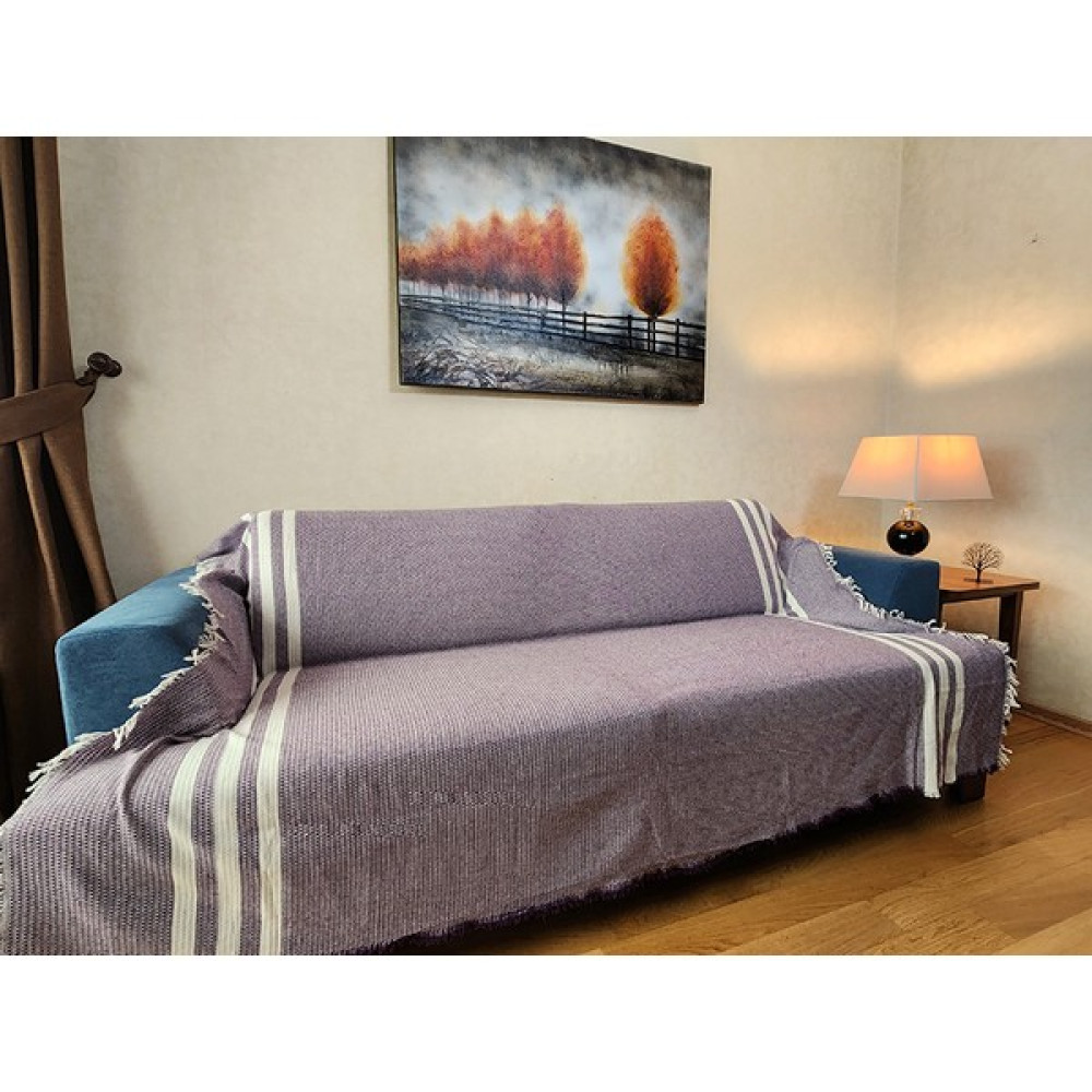 Mavi Ihlamur Koltuk/çek-Yat Örtüsü, Koltuk Şalı 170 x 210 Mürdüm - 170 x 210 cm Koltuk & Kanepe Örtüsü Fiyatı