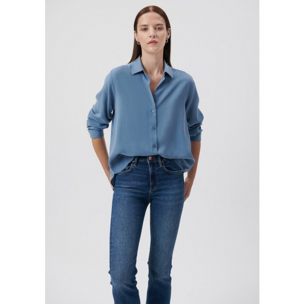 Mavi Kadın Lux Touch Mavi Tencel Gömlek 1210554-35576 Kadın Gömlek Fiyatı