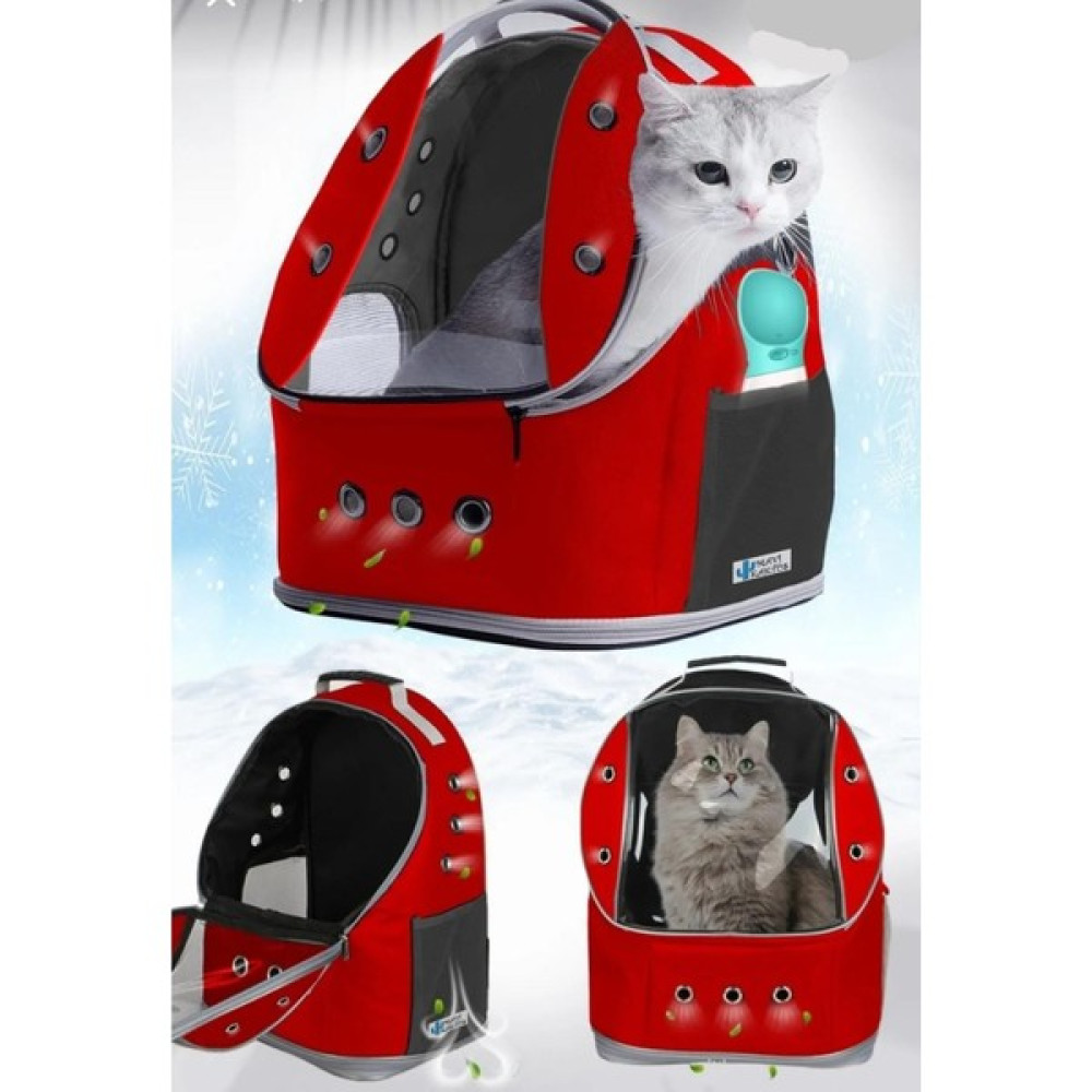 Mavi Kaktüs Kedi - Köpek Taşıma Çantası Kırılmaz Cam Hava Kanallı Yıkanabilir Kumaş - Beyaz - Kırmızı Evcil Hayvan Ürünleri Fiyatı