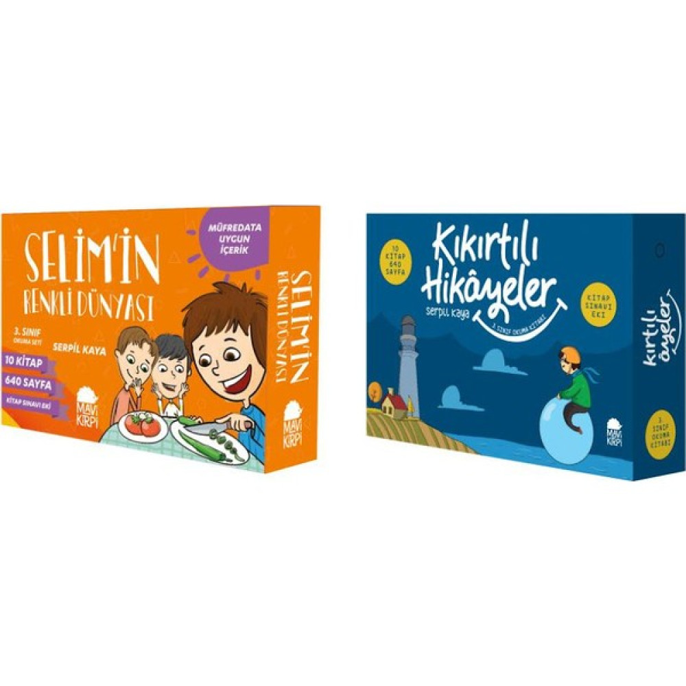 Mavi Kirpi Yayınları 3. Sınıf Okuma Kitapları 2 Set Bir Arada Selim'in Renkli Dünyası + Kıkırtılı Hikayeler 20 Kitap Çocuk Öykü Fiyatı