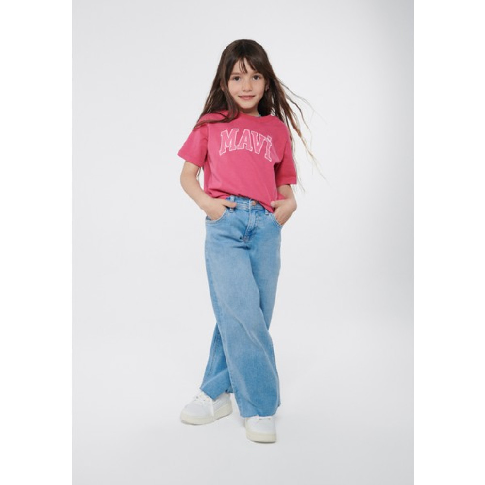 Mavi Logo Baskılı Pembe Tişört 7610109-71088 Kız Çocuk T-shirt Fiyatı