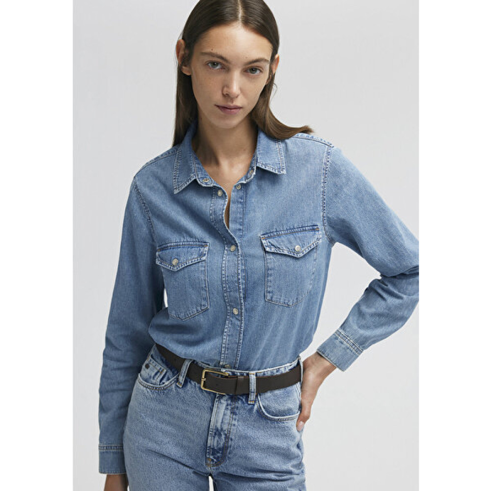 Mavi Merida All Blue Indigo Mavisi Jean Gömlek 1210662-86492 Kadın Gömlek Fiyatı