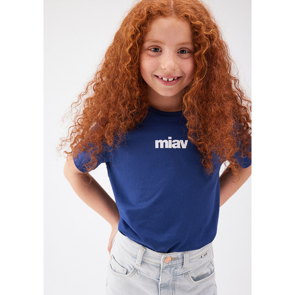 Mavi Miav Baskılı Lacivert Çocuk Tişört Regular Fit / Normal Kesim 70722 9-10 Yaş Beden" Bayan T-shirt Fiyatı
