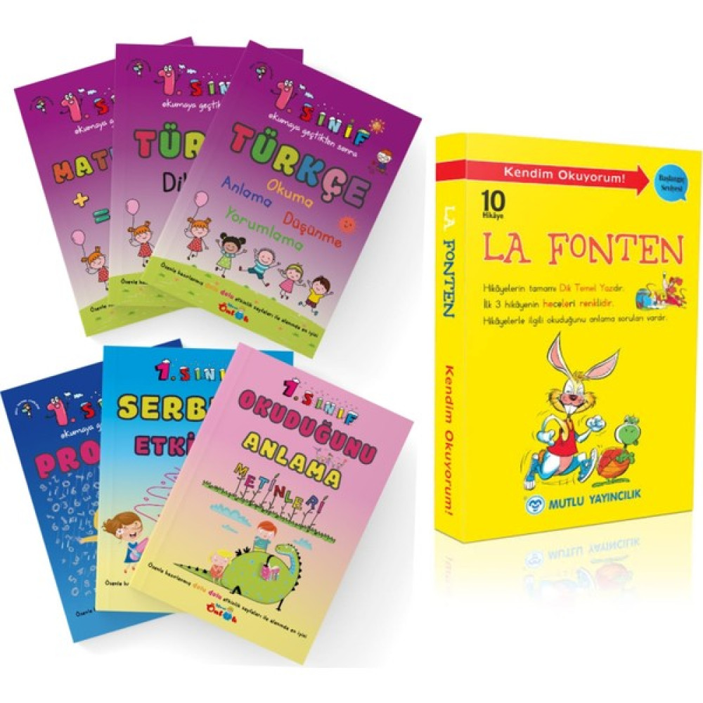Mavi Önlük Yayınları 1. Sınıf Set 6 Kitap + La Fonten Masalları Tüm Dersler Fiyatı