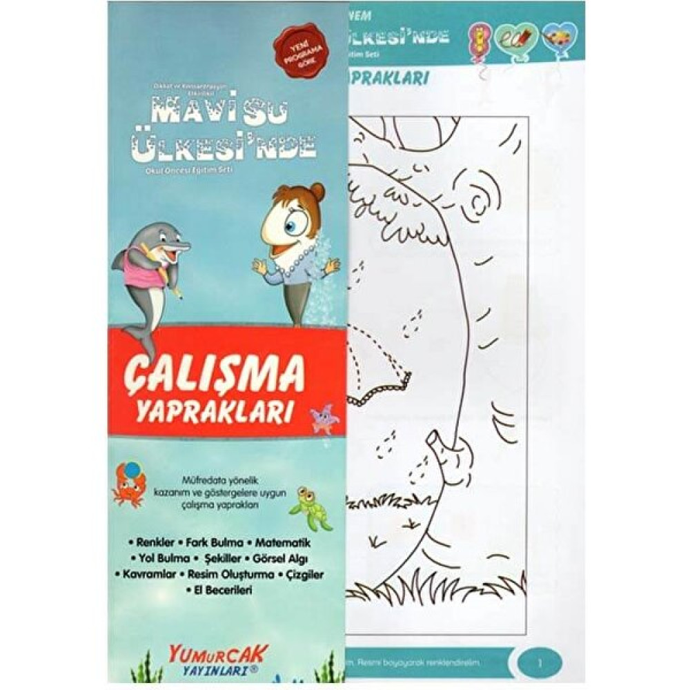 Mavi Su Ülkesinde Çalışma Yaprakları (Yumurcak Yayınları) Okul Öncesi Eğitici & Öğretici Kitaplar Fiyatı