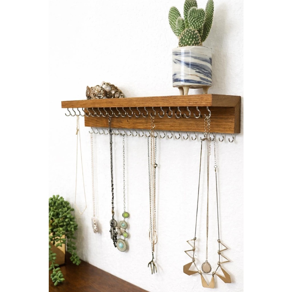 Mavi Trend 50CM 42KANCA Kolye Asma Aparatı Kolye Askısı Metal Takı Standı Ahşap Duvar Askılık & Anahtarlık - 50 TV Aksesuarları Fiyatı