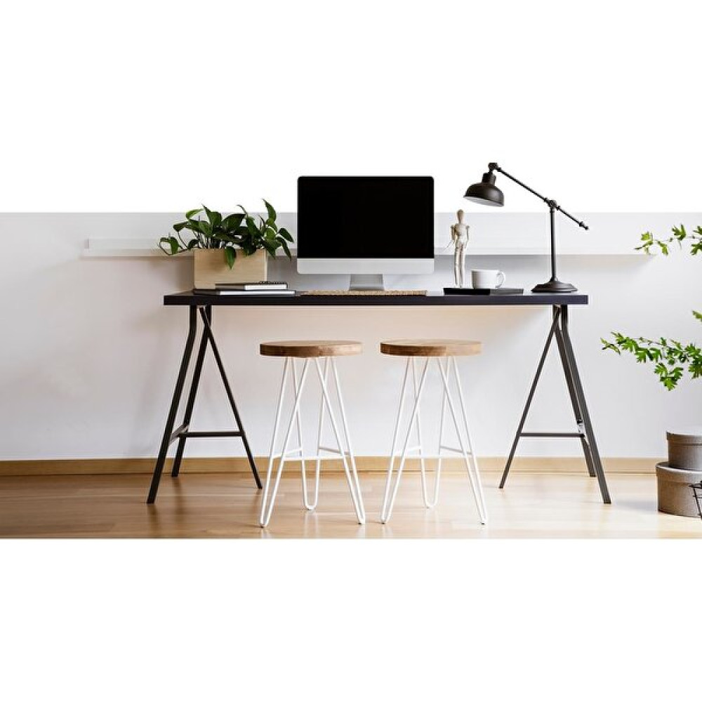 Mavi Trend Dekoratif Çalışma Masası Ofis ve Büro Laptop Bilgisayar Masası Metal - Y: 73 cm D: 60 cm G: 160 cm - Siyah Çalışma Masası Fiyatı