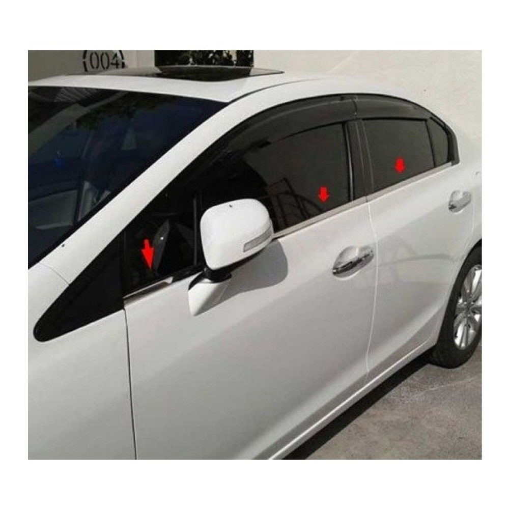 Mavi Tuning Honda Civic 2012 - 2015 Krom Cam Alt Çıtası 4 Parça Paslanmaz Çelik Oto Dış Aksesuar & Yedek Parça Fiyatı