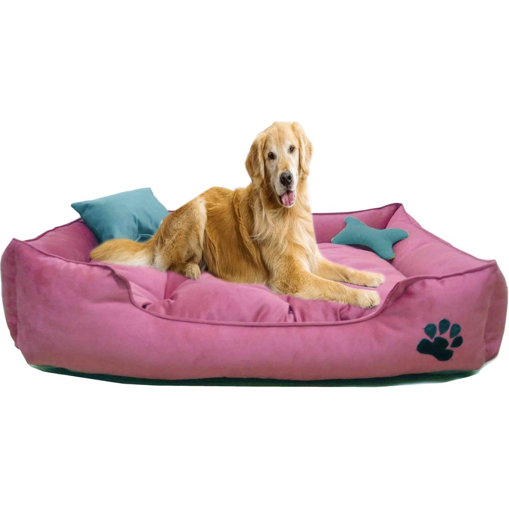 Mavi Vitrin Evcil Hayvan & Büyük Irk Large Köpek Yatağı Yıkanabilir Kumaş Pati Işlemeli 80 x 100 cm - Pembe Evcil Hayvan Ürünleri Fiyatı