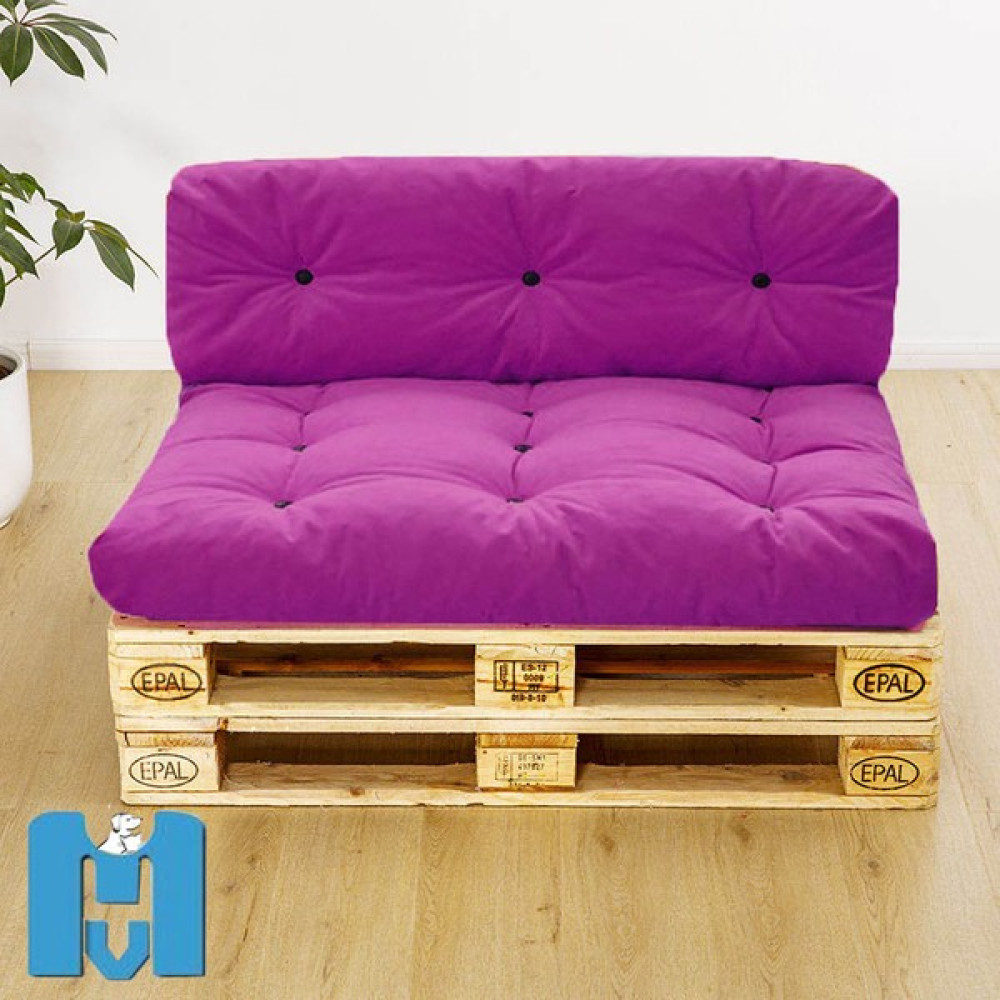 Mavi Vitrin Iç Mekan Soft Balkon Teras Bahçe Yer Palet Minderi - 50 x 70 cm - Mor Salon & Oturma Odası Tekstili Fiyatı