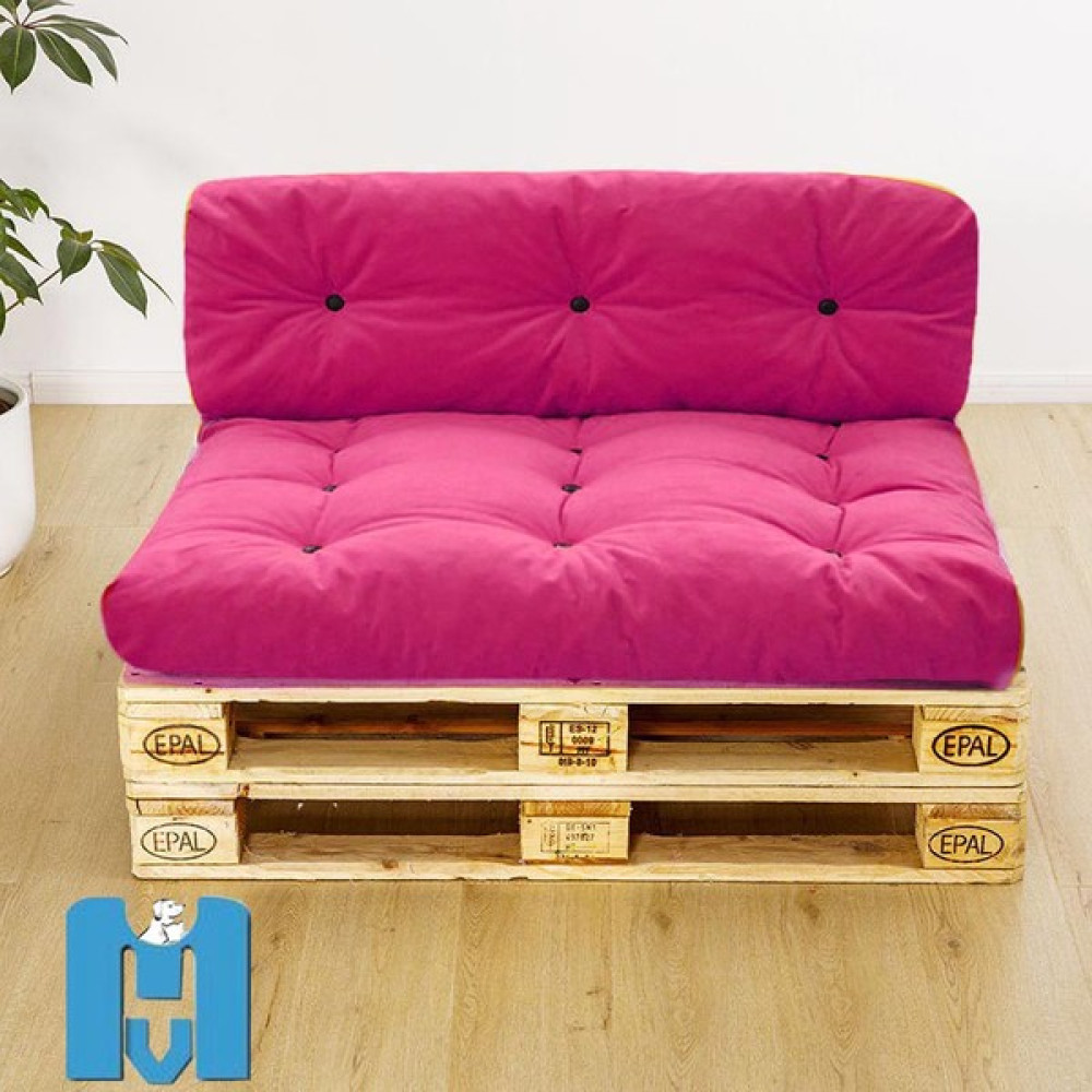 Mavi Vitrin Iç Mekan Soft Balkon Teras Bahçe Yer Palet Minderi - 60 x 80 cm - Fuşya Salon & Oturma Odası Tekstili Fiyatı