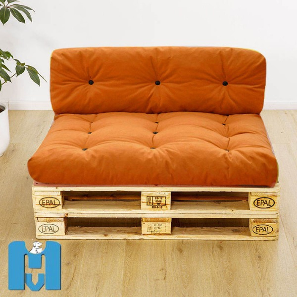 Mavi Vitrin Iç Mekan Soft Balkon Teras Bahçe Yer Palet Minderi - 80 x 120 cm - Kiremit Salon & Oturma Odası Tekstili Fiyatı