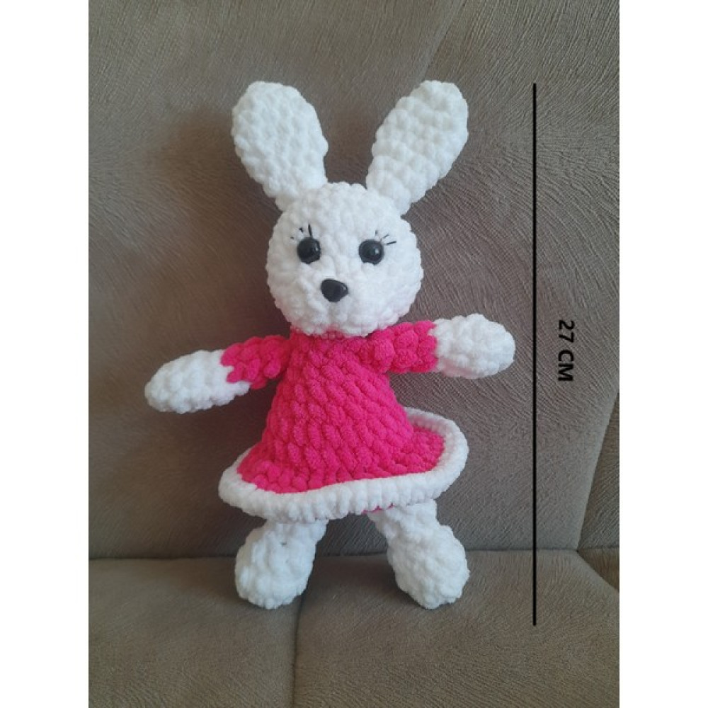 Mavi Zambak Amigurumi Hediyelik Örme Oyuncak Tavşan MZ214 - Pembe Bebek Oyuncakları Fiyatı