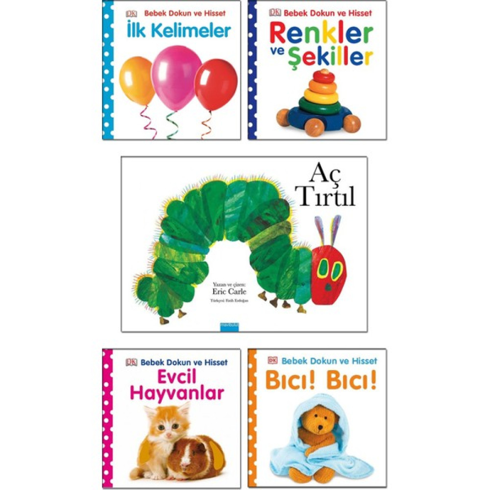 Mavibulut Yayınları - Aç Tırtıl / Eric Carle + Bebek Dokun Hisset Ciltli Kitaplar ( Renkler ve Şekiller + Ilk Kelimeler + Evcil Hayvanlar + Bıcı Bı... Okul Öncesi Eğitici & Öğretici Kitaplar Fiyatı